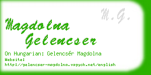 magdolna gelencser business card